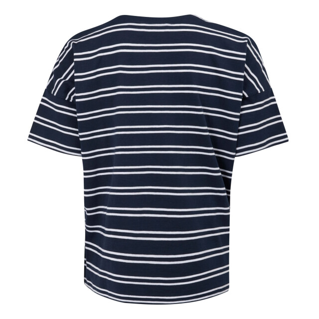 Regatta Dames abaya gestreept t-shirt UTRG11059_navywhite large