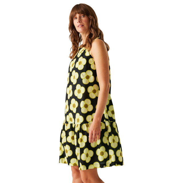 Regatta Dames orla kiely ii spinning flower mouwloze zomerjurk UTRG11718_black large