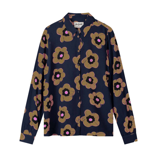 Pom Amsterdam Blouse lange mouw sp9256 Pom Amsterdam Blouse lange mouw SP9256 large