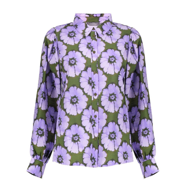 Geisha 53609-20 380 blouse print flowers purple/green 53609-20 380 large