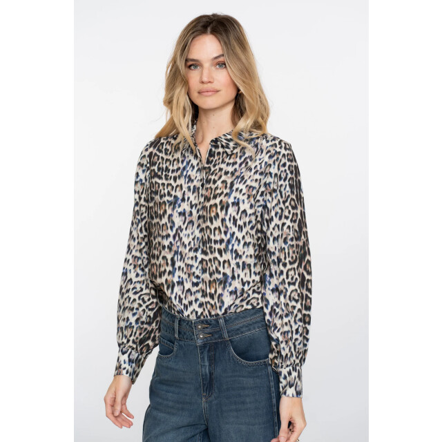 Geisha 53614-20 735 blouse animal camel/blue/black 53614-20 735 large