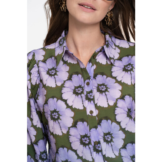 Geisha 53609-20 380 blouse print flowers purple/green 53609-20 380 large