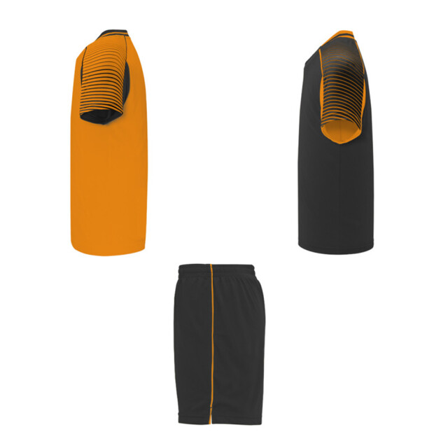Roly Kinderen/kinderen juve sportset UTPF4423_solidblackorange large