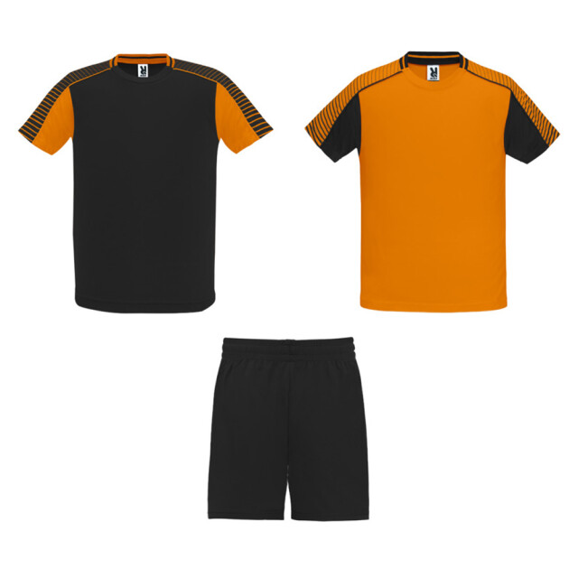 Roly Kinderen/kinderen juve sportset UTPF4423_solidblackorange large