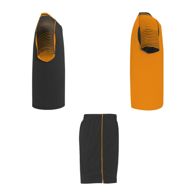 Roly Kinderen/kinderen juve sportset UTPF4423_solidblackorange large