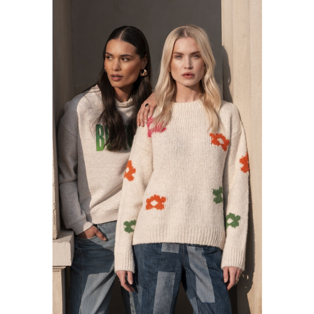 Geisha 54598-70 010 pullover flowers off-white/fuchsia/orange/green 54598-70 010 large