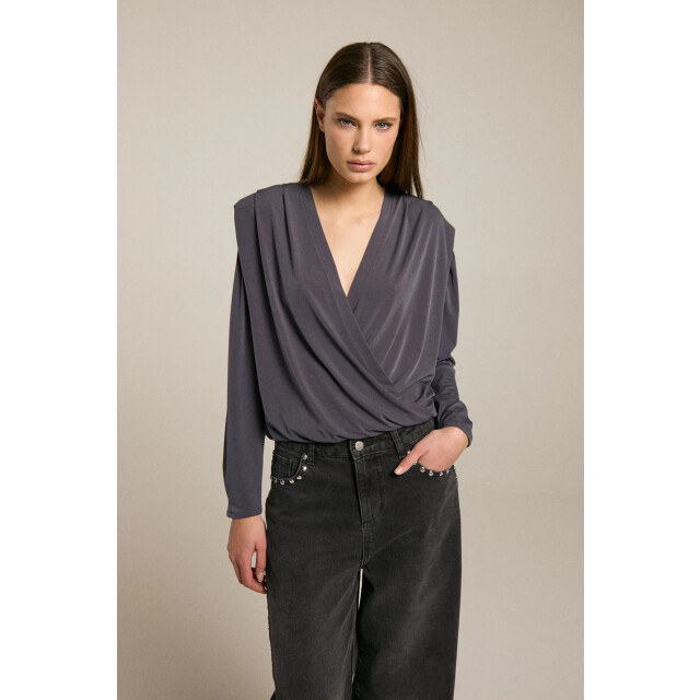 Homage to Denim H-cw25m12 flowy cross over top H-CW25M12 Flowy Cross Over Top large