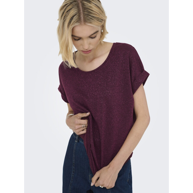Only Onlmoster glitter ss top jrs wijn 4339.43.0014 large