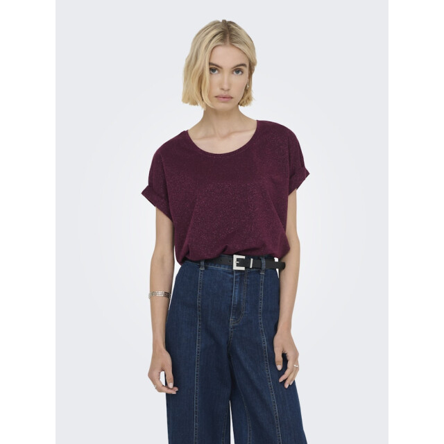 Only Onlmoster glitter ss top jrs wijn 4339.43.0014 large