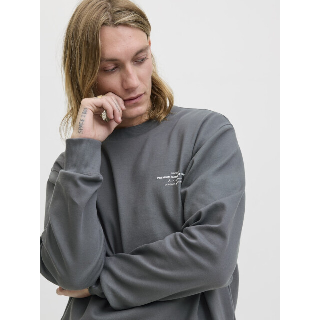 Jack & Jones Jprblachad branding sweat crew neck ln steel 5209.84.0006 large