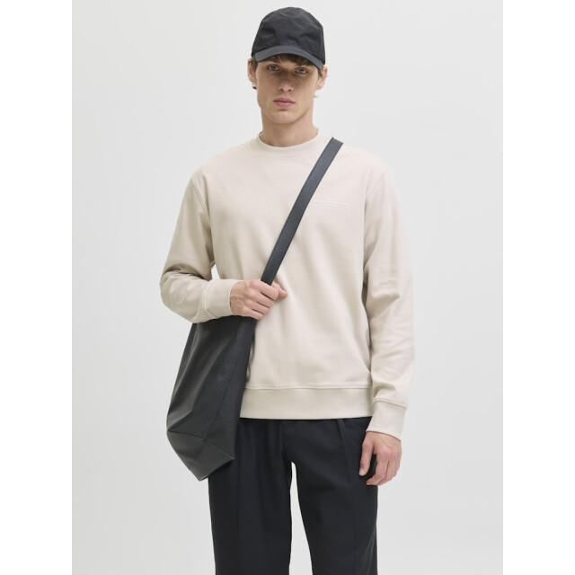 Jack & Jones Jprblachad branding sweat crew neck ln beige 5209.05.0027 large