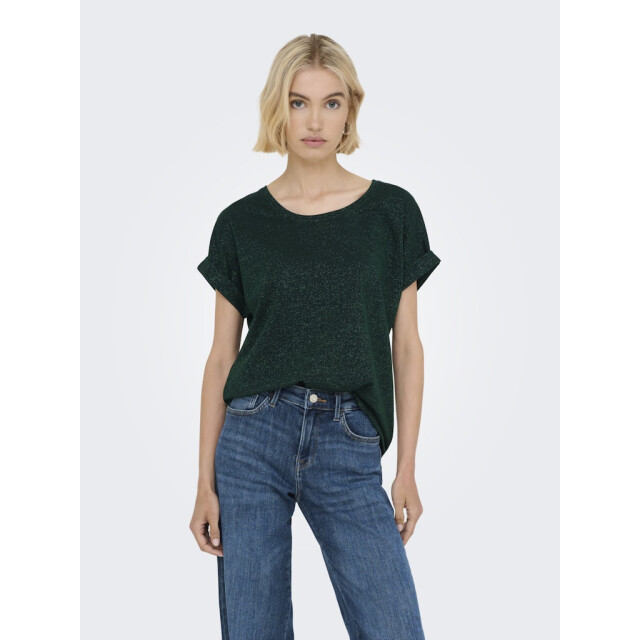 Only Onlmoster glitter ss top jrs donker 4339.27.0039 large