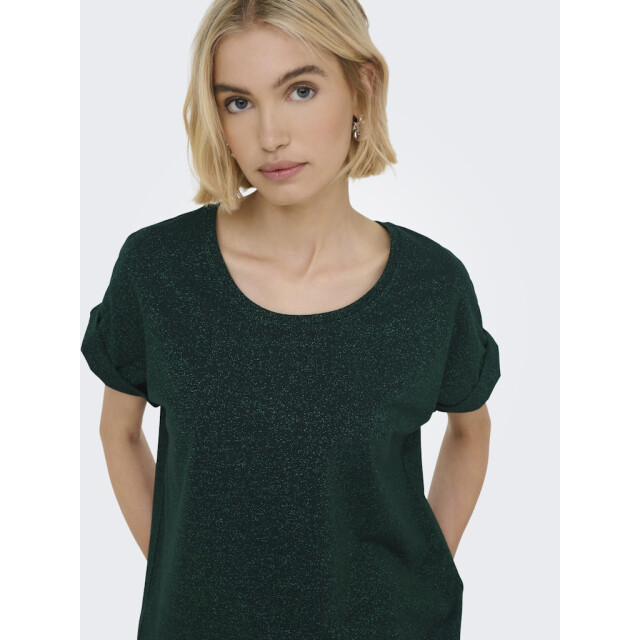 Only Onlmoster glitter ss top jrs donker 4339.27.0039 large