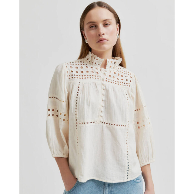 Second Female Blouse lange mouw 60124 brunie Second Female Top lange mouw 60124 BRUNIE large