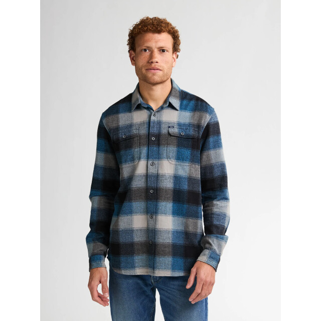 Petrol Industries Heren overshirt m-3050-sil417 519 indie blue Petrol Overshirt M 3050 SIL417 5190IndieBlue large