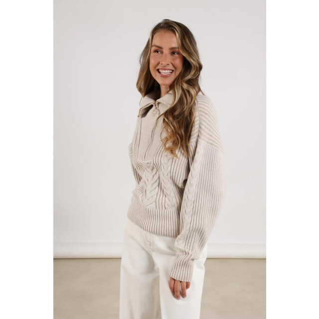 Nukus Nkf03025 9 clair pullover zipper sand NKF03025  9 large