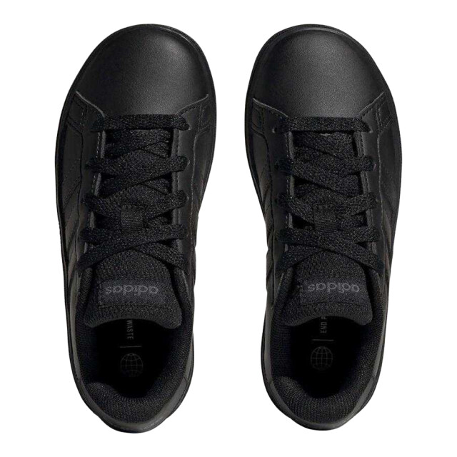 Adidas Kinder/kinder grand court lifestyle synthetisch leren veterschoenen UTPP6128_black large
