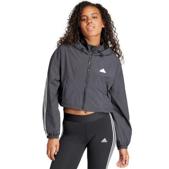 Adidas Dames future icons 3 stripes wind rdy jas UTPP5806_grey large Adidas Dames future icons 3 stripes wind rdy jas UTPP5806_grey large