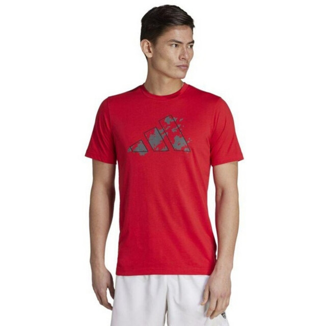 Adidas Heren train essentials seizoensgebonden grafisch t-shirt UTPP5486_red large