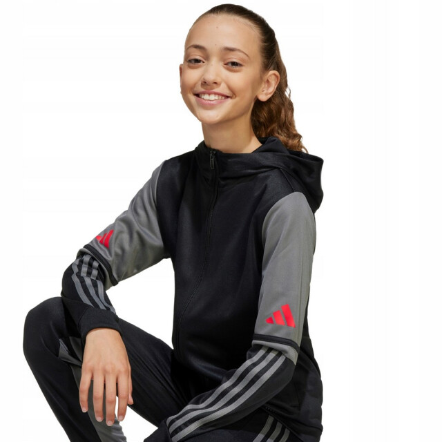 Adidas Kinder squadra 25 full zip hoodie UTPP4957_blackgreysilver large Adidas Kinder squadra 25 full zip hoodie UTPP4957_blackgreysilver large