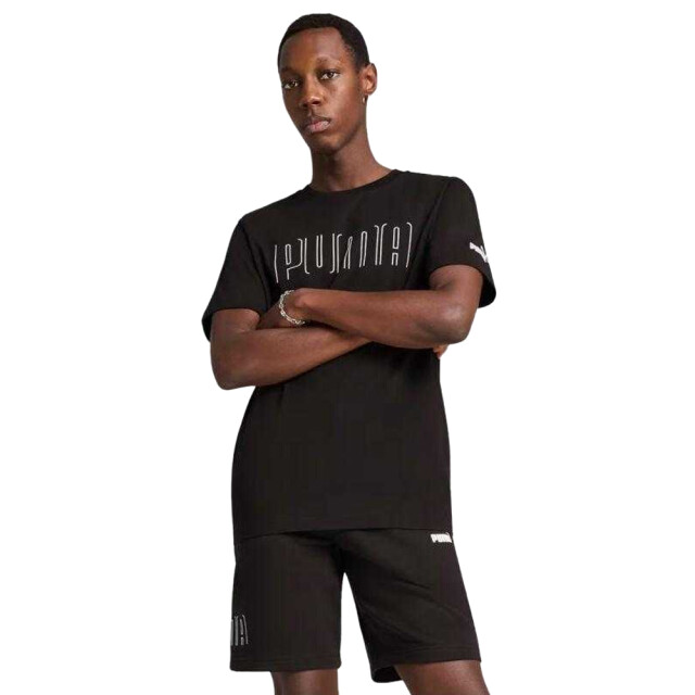 Puma Heren grafisch sport t-shirt UTPP4888_black large