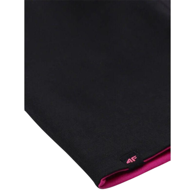 4F Kinder/kinder logo katoenen dubbelzijdige beanie UTPP4681_blackpink large