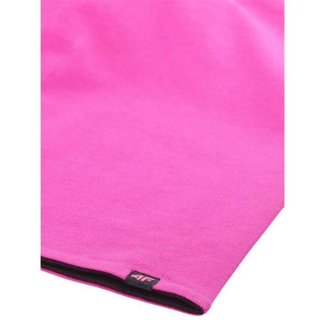 4F Kinder/kinder logo katoenen dubbelzijdige beanie UTPP4681_blackpink large