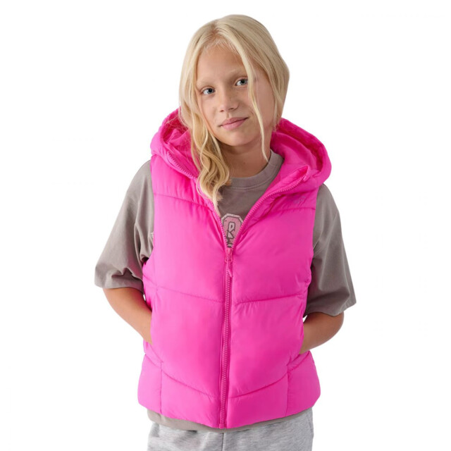 4F Meisjes f129 gewatteerd mouwloos gilet UTPP4788_pink large
