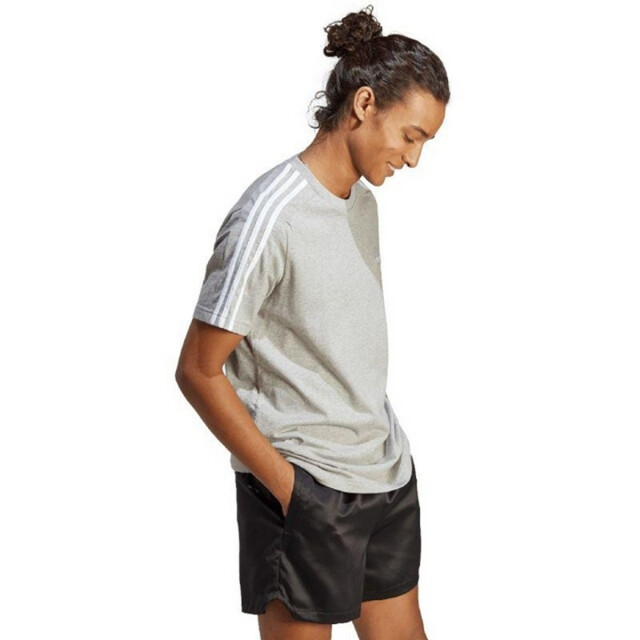 Adidas Heren essentials 3 stripes single jersey t-shirt UTPP4633_silvergrey large Adidas Heren essentials 3 stripes single jersey t-shirt UTPP4633_silvergrey large