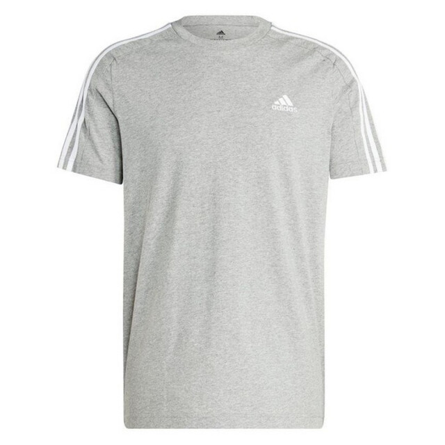 Adidas Heren essentials 3 stripes single jersey t-shirt UTPP4633_silvergrey large Adidas Heren essentials 3 stripes single jersey t-shirt UTPP4633_silvergrey large
