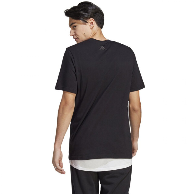 Adidas Heren essentials linear geborduurd logo single jersey t-shirt UTPP4352_black large