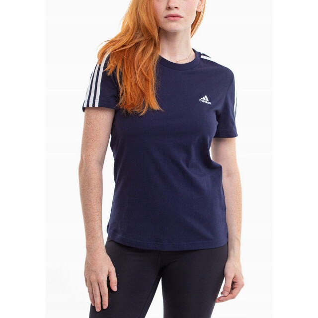 Adidas Dames essentials 3 strepen slim t-shirt UTPP4006_navyblue large