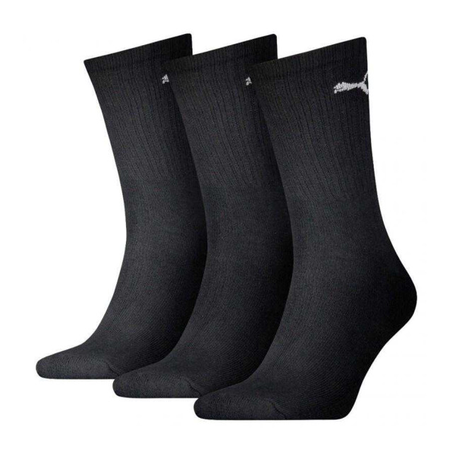 Puma Uniseks adult logo sport crew sokken (set van 3) UTPP415_black large