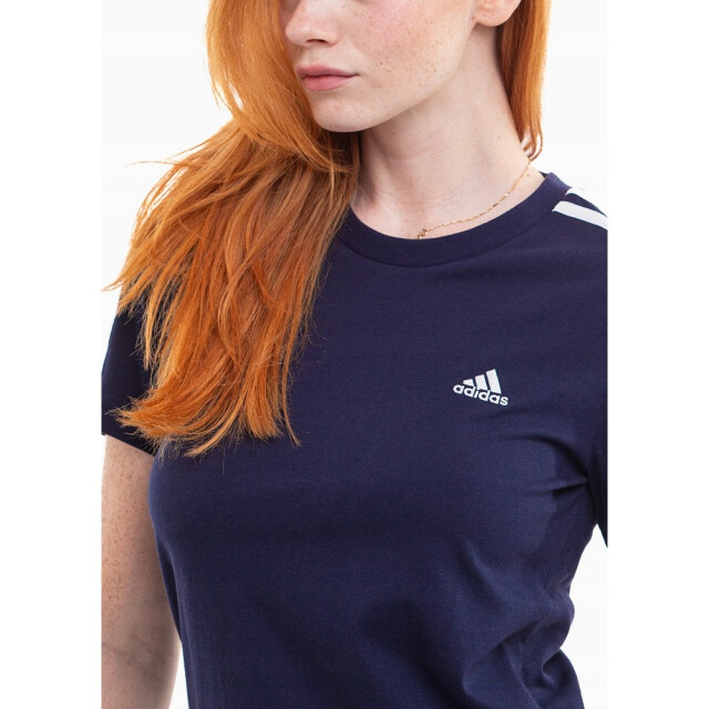 Adidas Dames essentials 3 strepen slim t-shirt UTPP4006_navyblue large