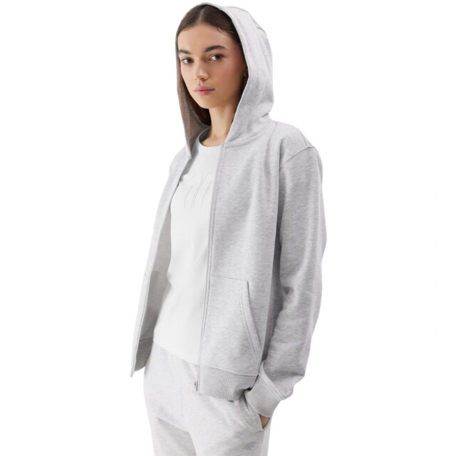 4F Dames wss24tswsf0956 hoodie met volledige rits UTPP3840_grey large