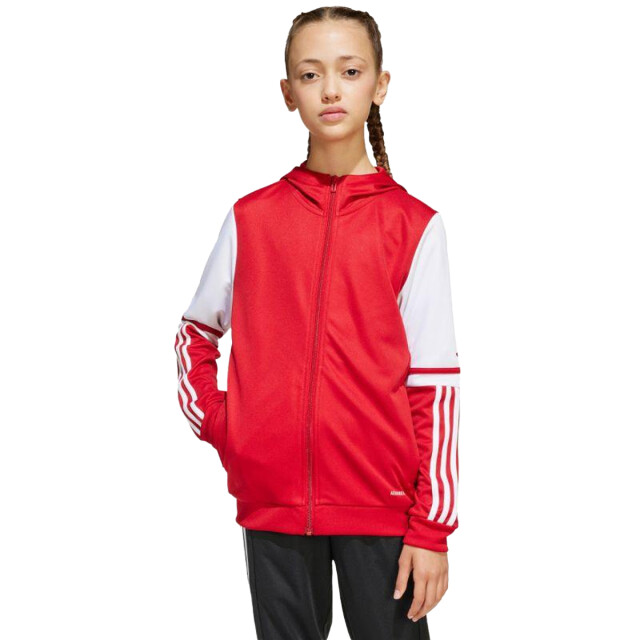 Adidas Kinder squadra 25 full zip hoodie UTPP3530_whitered large Adidas Kinder squadra 25 full zip hoodie UTPP3530_whitered large