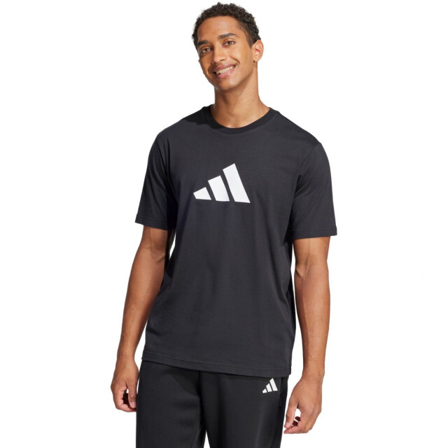 Adidas Heren toekomstige iconen 3 strepen t-shirt UTPP3302_black large