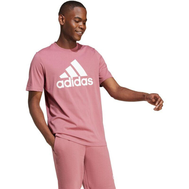 Adidas Heren essentials groot logo single jersey t-shirt UTPP3173_pink large Adidas Heren essentials groot logo single jersey t-shirt UTPP3173_pink large