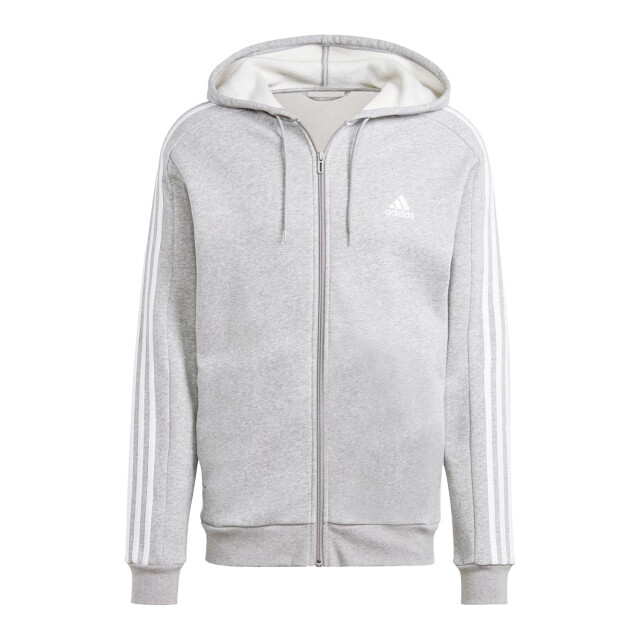 Adidas Heren essentials 3 stripes fleece full zip hoodie UTPP2908_greysilver large