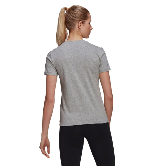 Adidas Dames essentials slim t-shirt met logo UTPP252_mediumgreywhiteheather large