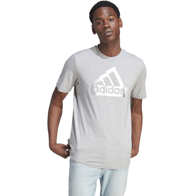 Adidas Heren t-shirt katoen met logo UTPP2621_greysilver large