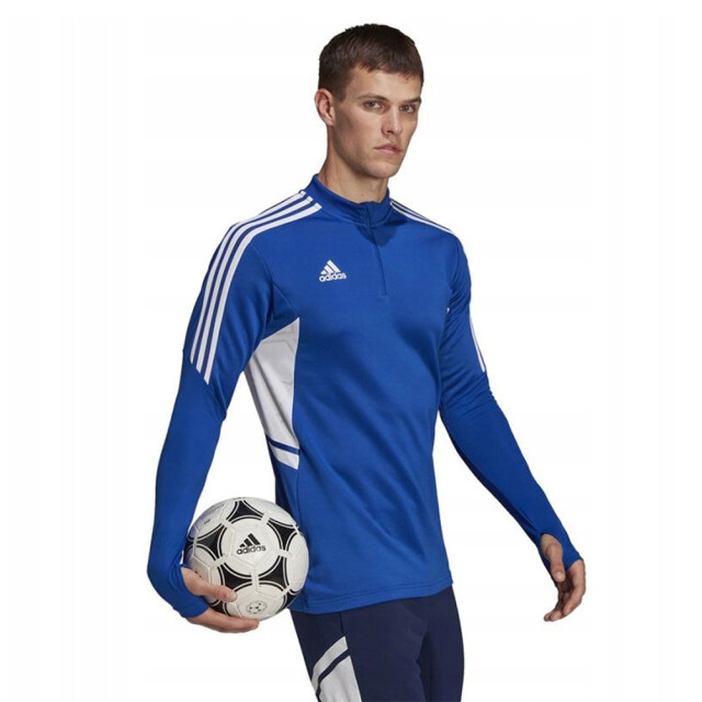 Adidas Heren condivo 22 quarter zip training sweatshirt UTPP2419_blue large