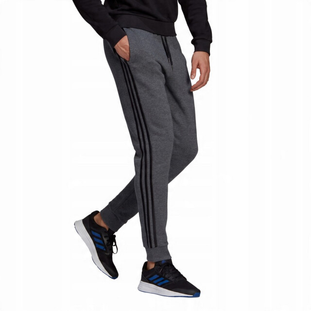 Adidas Heren essentials fleece 3 strepen tapered leg joggingbroek UTPP2007_darkgrey large