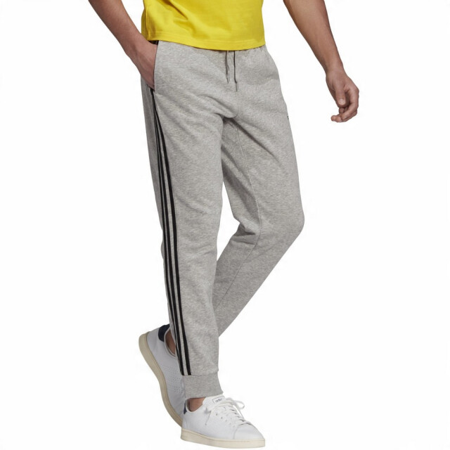 Adidas Heren essentials fleece 3 strepen tapered leg joggingbroek UTPP2007_grey large