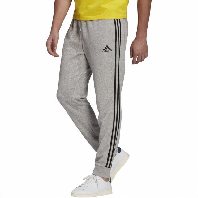 Adidas Heren essentials fleece 3 strepen tapered leg joggingbroek UTPP2007_grey large