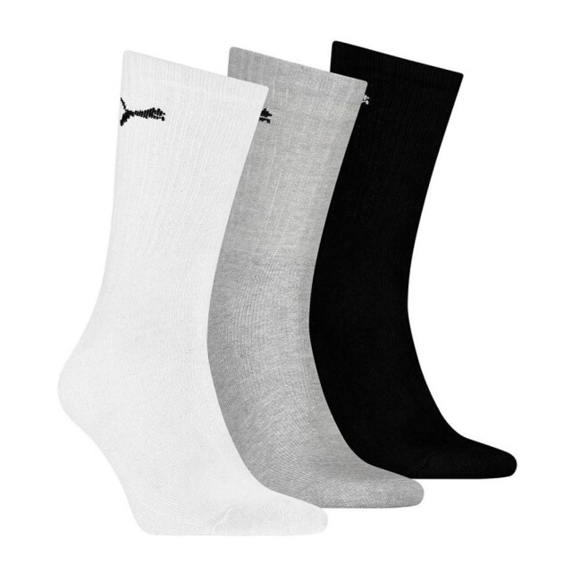Puma Unisex sportsokken voor volwassenen (pak van 3) UTPP632_whiteblackgrey large