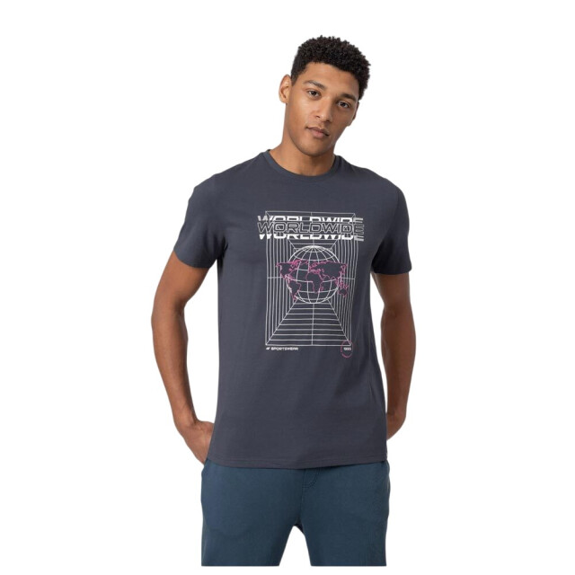 4F Heren globe t-shirt UTPP1747_grey large