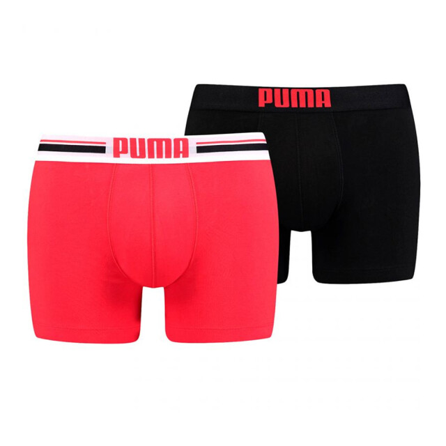 Puma Heren boxershorts met placed logo (set van 2) UTPP1416_blackred large