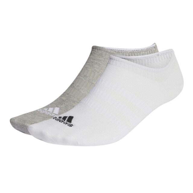 Adidas Unisex adult thin & light no-show sokken (set van 3) UTPP1408_whiteblackgrey large