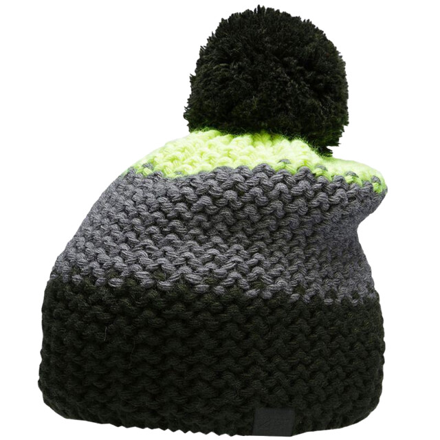 4F Kinder/kinder pom pom muts UTPP1101_blackgrey large